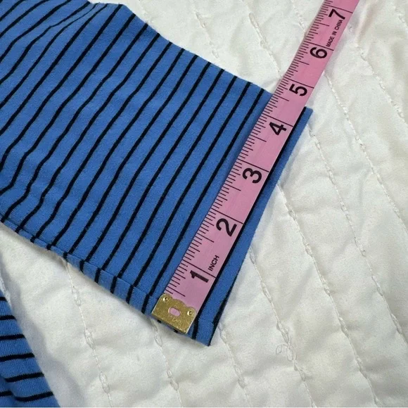 Apt. 9 Casual Blue and Black Striped Midi Dress - Picture 7 of 12